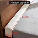 79x6x12 Inch Headboard Gap Filler with Foam Space Filler Between Bed and Wall Bolster Pillow Bed Gap Filler, Beige
