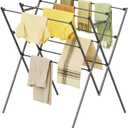 Extra Large Clothes Drying Rack Foldable Clothing Drying Rack 33" W x 37" H x 27.5" D, Space-Saving Portable Laundry Drying Rack for Outdoor & Indoor, Gray
