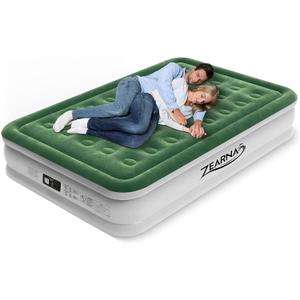 Air Mattress Queen with Built in Pump - 16" Comfort Blow Up Bed, 2 Mins Quick Self Inflatable with Double Air Chamber, with Storage Bag, for Camping,Home,Travel, 650lbs Max