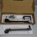 Low Profile Mic Arm 15cm Extra Riser Adjustable Mic Boom Arm Metal Desk Mounted Microphone Stand Cable Management Flexible Microphone Holder for Podcast Streaming Gaming Desktop (Black)