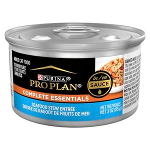 Purina Pro Plan Gravy Wet Cat Food, Complete Essentials Seafood Stew Entree in Sauce - (Pack of 10) 3 oz. Pull-Top Cans