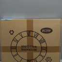 1st owned Large Wall Clock Silent Non-Ticking Roman Numerals Vintage Battery Operated (24 inch,18inch,16inch) Farmhouse Wall Clock for Living Room, Bedroom, Kitchen, Cafe Decor-Black 40CM