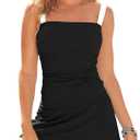 Aleumdr Women Vintage Tummy Control Two Piece Tankini Swimsuits Swimdress Push up Swimwear Bathing Suits (XX-Large, Black White)