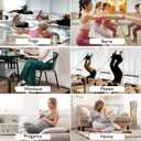 2 Pairs Women's Cute Pilates Ruffle Socks, Grippy Non-Slip Crew Socks with Embroidery for Yoga Barre Workout