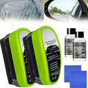 2.0 Clear Vision Glass Cleaner,Upgrade Oil-Free Car Glass Brushes,Automotive Oil Film Cleaning Brush for Car Windows, Clearvision Cars Windshield Cleaner Tool,Universal Glass Cleaning Board Wipe(2SET)