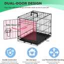 BestPet | Dog Crate | 18" | Black | Foldable Metal Kennel with Single Doors