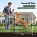3-Layer Garden Fence with Gate 10 Panel 32in H×23ft L | Reinforced Metal Structure, 4 Locks for 2 Gates, Tight Mesh Block Rabbits, No Dig Easy Assembly, Rustproof For Outdoor Garden