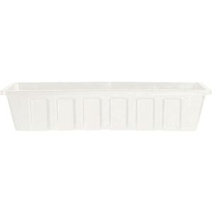 Novelty Poly-Pro Plastic Flower Box Planter, White, 30-Inch