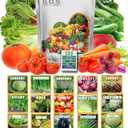 13,500+ Vegetable Fruit Seeds - Grow Your Own Garden Feast - 25 Veggie Fruit Heirloom Varieties- Mega Seed Starter Kit - Gardening Gift