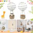 Rossesay Safari Hot Air Balloon Decor Handmade Jungle Hot Air Balloon Nursery Decor Lampshade Nursery Light Shade Include Giraffe for Hanging Room Birthday Party Baby Shower Decorations Gift