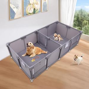 2 Room Whelping Box for Dogs and Puppies, 964826 in Whelping Supplies with Waterproof Whelping Pad for Medium Small Dogs