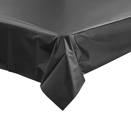 54" x 108" Black Plastic Table Cover 