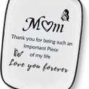 Thank You Gifts for Mom, Mothers Day Birthday Gift for Mom Mother from Daughter Son Kitchen Gift, Ceramic Spoon Rest for Stove Top, Spoon Holder for Kitchen Counter Decor, Cooking Utensil Rest