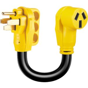 NEMA 14-50P to 10-50R RV to Stove Adapter Cord, STW 6 AWG, 50 Amp 250 Volts 4-Prong Generator Plug to 3-Prong Oven Female Connector Adapter, for Kitchen Rang, Stove, Oven, EV, ETL Listed