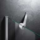 Frameless Shower Door Support Bar, Stainless Steel Wall-to-Glass Support Arm to Fixed Shower Glass Panel, for 1/4"-3/8" (6-10 mm) Door, 180 Pivot & Stow-Flat Mode (Brushed Nickel, 15.8-inch(400mm))