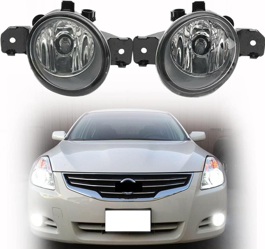 2-Pack H11 Clear Lens Halogen Fog Light Replacement for Altima 2008-2013/Rogue 2008-2015/Maxima 2009-2014/Ver-sa2012-2016/Murano 2015-2016/Pathfi Driver and Passenger Side NI2593117, NI2592117