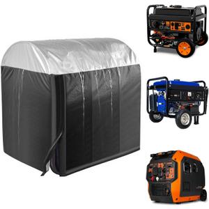 SAIKA Generator Cover 32*24*24 Inch for Outside Rainproof Portable Generator Shed for 5000-10000 Watt Generators Universale Tent Heavy Duty Protection with Arched Roof for Fast Rain Drainage - Black
