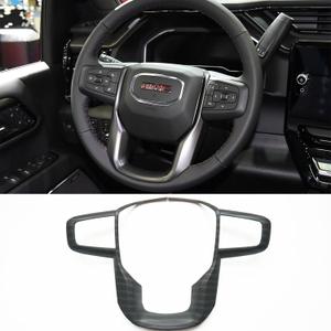 ZiWen New Steering Wheel Cover Trim for GMC Sierra 1500 2500HD 3500HD 2020 2021 2022 2023 2024 2025 Yukon XL 2021 2022 2023 2024 2025 (Black Wood Pattern)