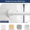 ENJOYBASICS 2 Pack Adjustable Spring Tension Curtain Rods 32 to 66 Inches, Stainless Steel White Shower Rod No Drilling for Window, Bathroom, Closet, Room Divider, 7/8" Diameter