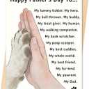 3 x IDU Fathers Day Card Gifts, Dog Dad Fathers Day Card Gift