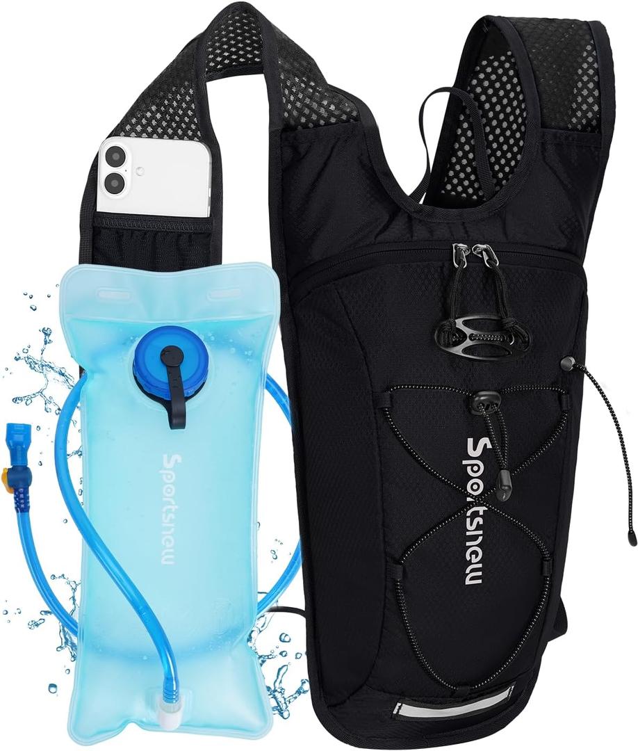 Sportsnew Hydration Backpack with 2L Hydration Bladder, Lightweight Water Backpack for Running, Cycling & Hiking