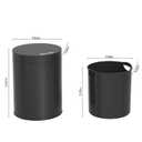 Bathroom Trash Can with Lid 2.6 Gallon Stainless Steel TrashCans Automatic Bathroom Garbage Can for Bedroom, Kitchen, Office