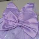 IBTOM CASTLE Toddler Baby Girls Shiny Butterfly Tutu Dress Princess Birthday Party Pageant Flower Girl Wedding V-Backless Dresses 12-18 Months Purple