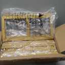 8.2FT Adjustable Backdrop Stand Kit - Square Wedding Arch & Balloon Arch for Photo Booth Background, Baby Shower, Birthday Party Decorations (Portable Frame) (Gold,8.2X 8FT)