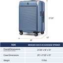 Travelpro Platinum Elite Hardside Expandable Checked Luggage, 8 Wheel Spinner, TSA Lock, Hard Shell Polycarbonate Suitcase, Metallic Sand, Checked Medium 25-Inch