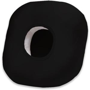 Ear Piercing Pillow for Side Sleepers with Ear Hole, Donut Pillow for Ear with Silky Pillowcase for CNH and Ear Pain Inflammation Pressure Sores Piercing, Ear Guard Pillow (Black Silk)