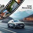 Dash Camera for Car Security Dual Dash Cam Front and Inside 4 Inch LCD Screen with WDR, Night Vision, G-Sensor Auto Lock, Loop Recording