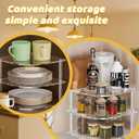 Plate Organizer for Cabinet Space Saver,3-Tier Clear Acrylic Dish Organizer for Cabinet, Sturdy Corner Storage for Plates, Bowls, Versatile for Kitchen & Bathroom