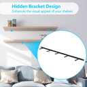 Floating Shelf Bracket, 58" Heavy Duty Hidden Shelf Brackets Hardware, Solid Steel Support Rods with Tools, Wall Mounting Invisible Floating Shelves Bracket for Kitchen, Living Room