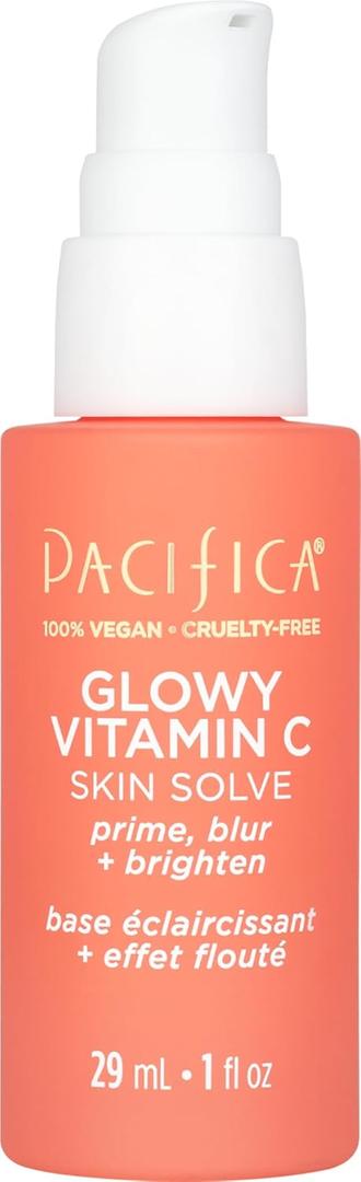 Pacifica Glowy Vitamin C Skin Solve Primer Brightening Face Primer with Vitamin C, Kakadu Plum & Squalane, Hydrates & Illuminates, Vegan & Cruelty-Free