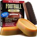 FORTIVO 3 in 1 Football Prep Kit - for Secure Grip and Improved Tack, Leather Football Wax and Accessories for Professional and Youth Players - with 2 Wax Bars & 1 Brush