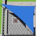 Patio Paradise 8' x 8' x 11.3' Blue Sun Shade Sail Triangle Right Canopy Shade Cloth for Garden, Heavy Duty Pergolas Cover UV Blocking Fabric for Outdoor Backyard Deck Pool