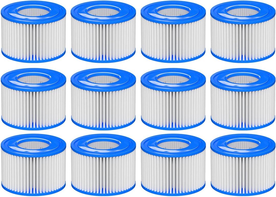 Type  Hot Tub Spa Filter Replacement Compatible with Lay-Z-Spa, Coleman SaluSpa 90352E 58323, Inflatable Hot Tub, Swimming Pool Pump Filter Type  Cartridge, 12 Pack