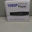 Compact DVD Player, HDMI DVD Players for TV with USB Input, All Region Free Disc Player, Support NTSC/PAL System HD 1080P with HDMI & AV Cable and Remote Control