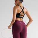 RUNNING GIRL Sports Bra for Women, Molded Cup High Impact Sports Bras for Women with Sewn in Pads (Black, XXL)