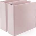 Samsill Plant-Based 3 Inch Durable D-Ring, View Binder, Eco-Friendly, USDA Certified Biobased, 2 Count,Pack of 1, Rose