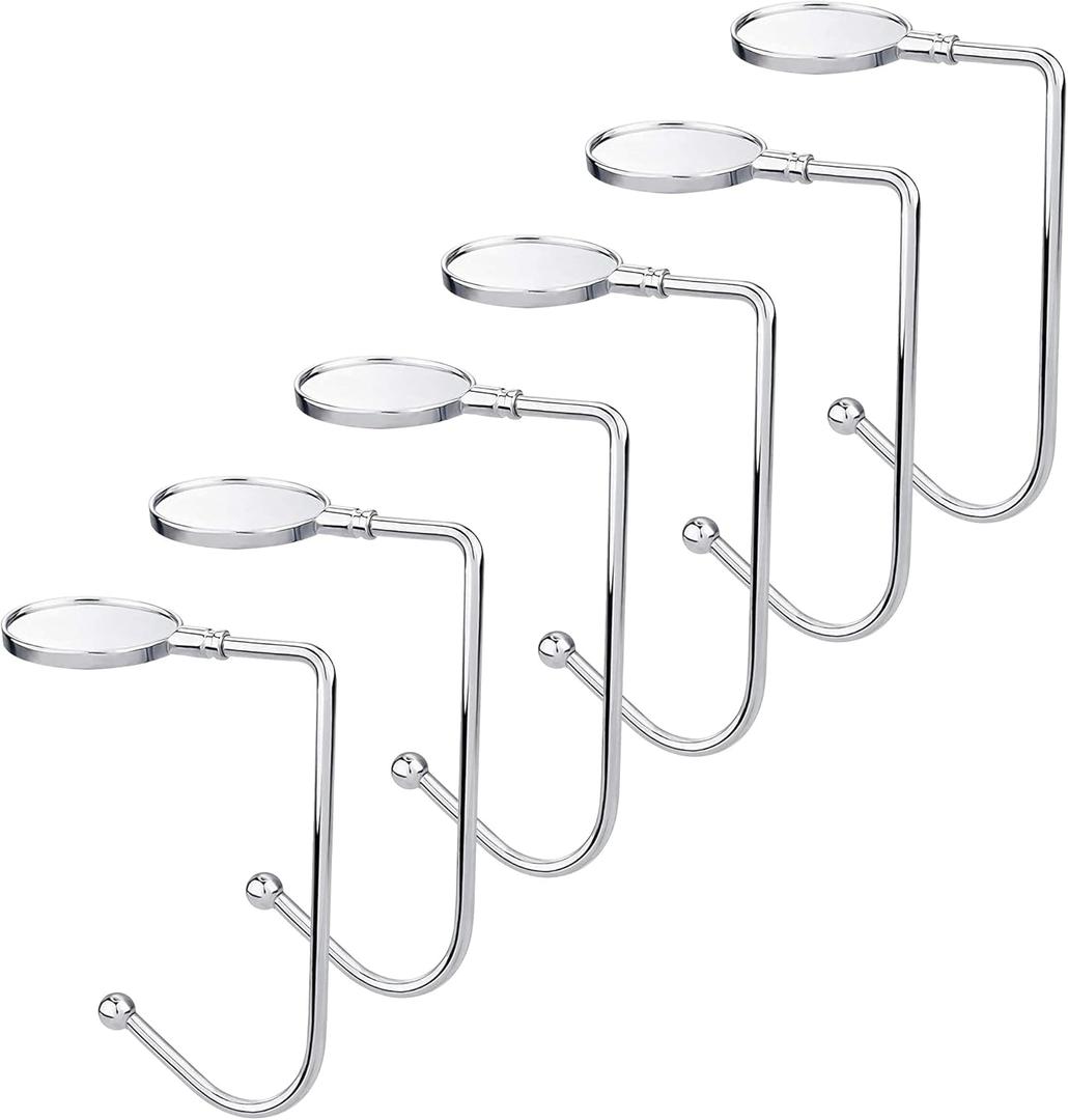 Christmas Stocking Holders for Mantle, Upgrade Non-Slip Christmas Safety Stocking Holder Mantle Hooks Hanger Grip for Party Decoration(Silver-6P)