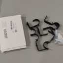 Frienda 6 Pcs Curtain Rod Brackets Adjustable Holder Wall for 1 Inch Diameter Curtain Rod General Bracket Hooks with Screws (Black)