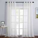 NICETOWN Beige Sheer Curtains for Living Room 120 inches Long, Grommet Voile Sheer Window Treatment Privacy with Light Penetration for Bedroom/Home Family, W54 x L120, 2 Panels