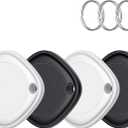 Air Tracker Tags-4 Pack, Bluetooth Tracker Works with Apple Find My APP (iOS Only), Bluetooth Item Finder Keys Finder and Item Locator for Keys, Bags, Luggage,Pets,Wallet,Replaceable Battery