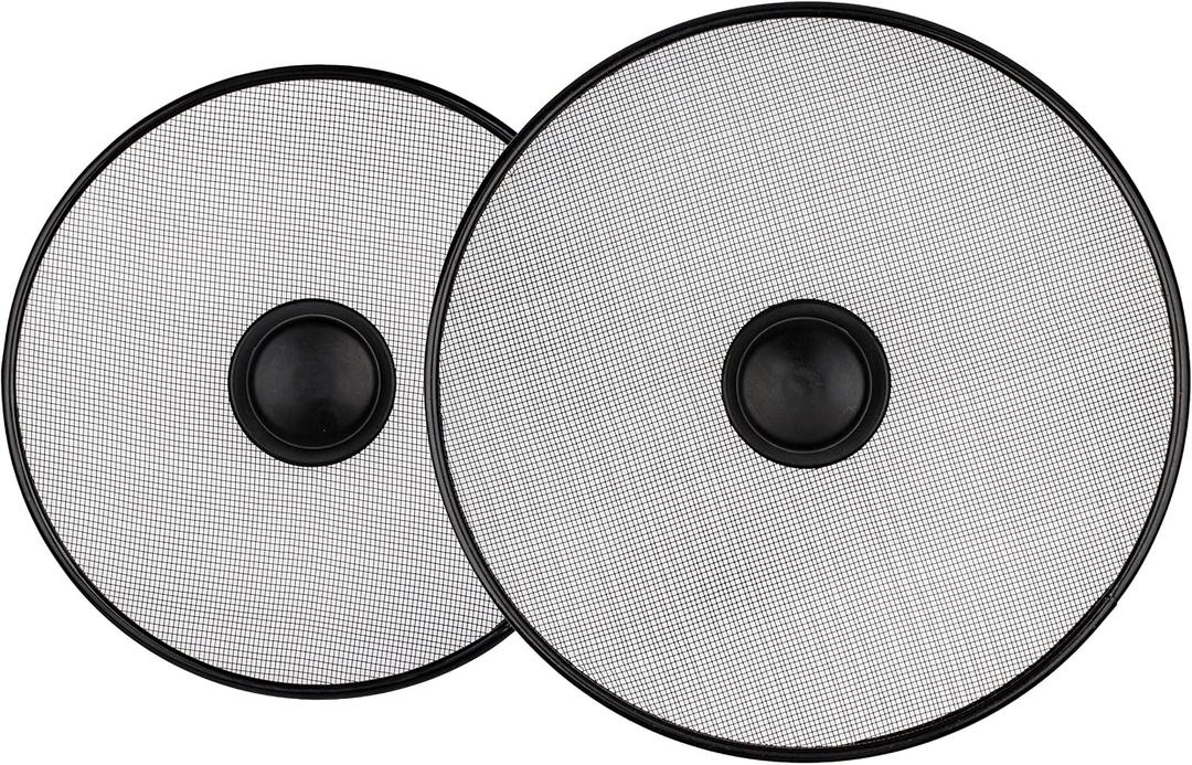 Stainless Steel Lid Splatter Screen - Set of 2: 8,2" & 10" - Frying Pan Oil Splash Guard