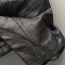 Faux Leather Jacket For Women Removable Hooded Moto Biker Outwear Coat, XXL