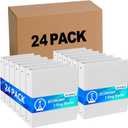 Bulk 24 Pack Economy 3-Ring Binders, 1 Inch, Round Rings, 200 Sheet Capacity, ClearVue Presentation View, Non-Stick, White (24)