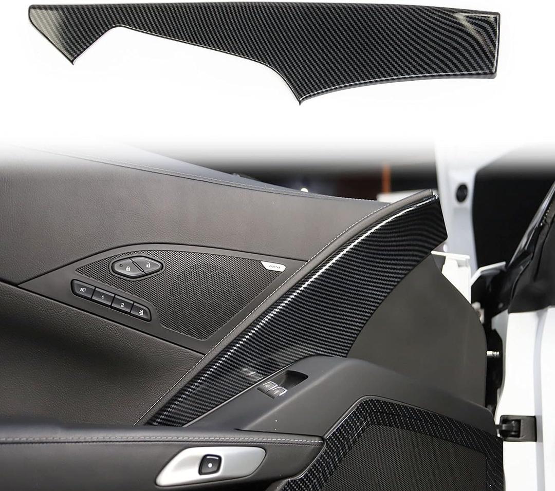 Carbon Fiber cab Door Panel Decoration Cover for Chevrolet Corvette C7 2014-2019