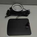 10X 30X Large Magnifying Glass with Light and Stand, 5-inch Lighted Magnifier, 72 LED 3 Color Modes Stepless Dimmable, Hands-Free Magnifying Glass Desk Lamp for Reading Craft Hobby Close Work Black