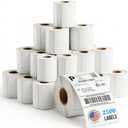 2500 PCS Thermal Shipping Labels 4x6, White Perforated & Smudge-Proof Direct Thermal Labels (250 Labels/Roll), Compatible with Zebra, Rollo, Jadens, Nelko (10 Rolls)